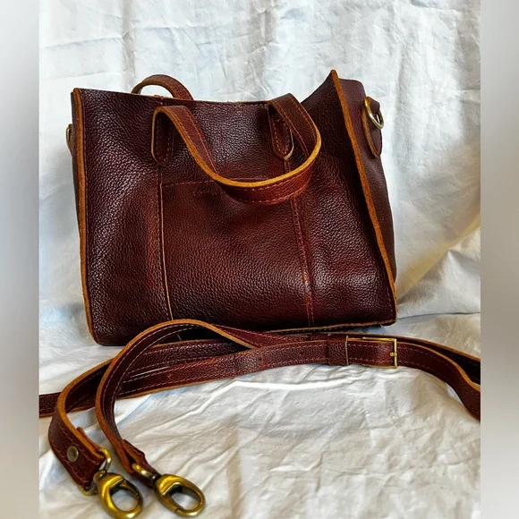 Portland Leather Goods Lola Crossbody Tote - Nutmeg - Picture 2 of 9